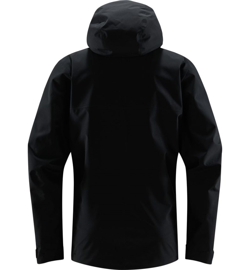 Men's Haglöfs Koyal Proof Jacket Windbreaker Black Canada | VR62-592