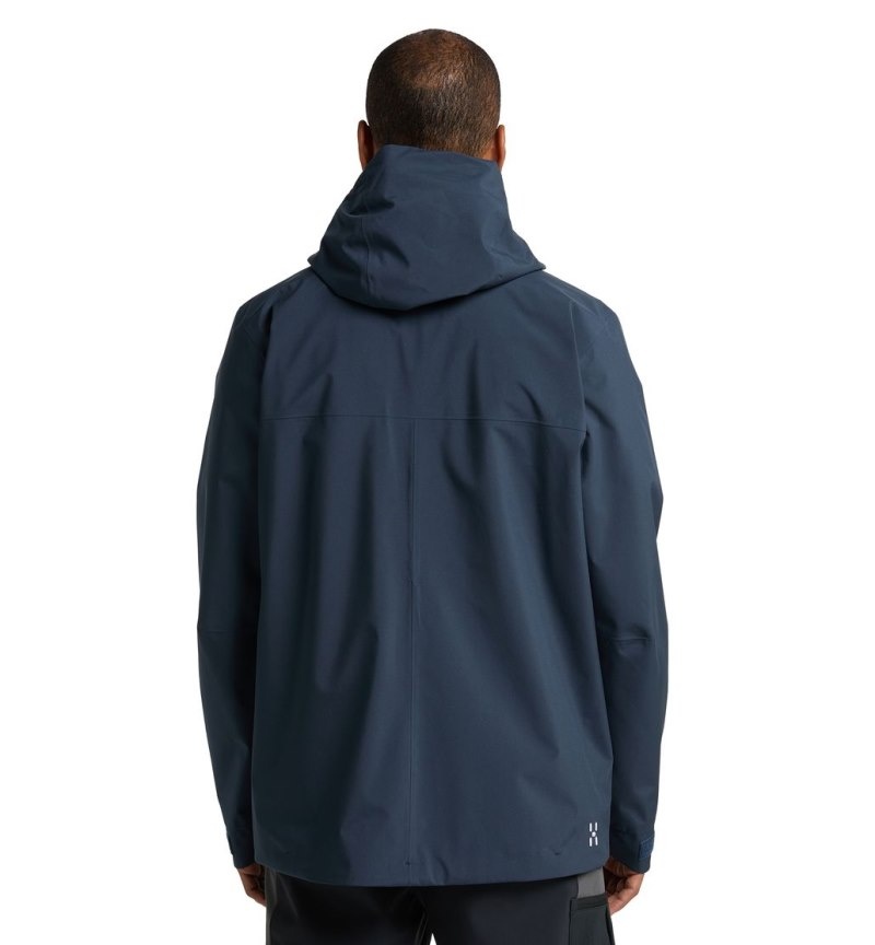 Men's Haglöfs Koyal Proof Jacket Windbreaker Blue Canada | RQ03-960