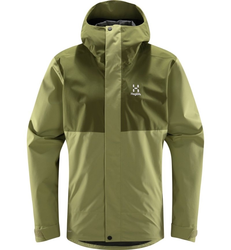 Men's Haglöfs Koyal Proof Jacket Windbreaker Green / Olive Green Canada | VH64-707