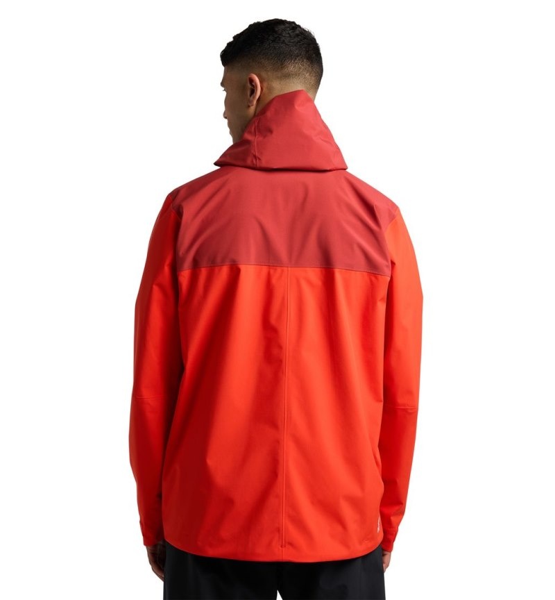 Men's Haglöfs Koyal Proof Jacket Windbreaker Habanero Canada | OZ40-972