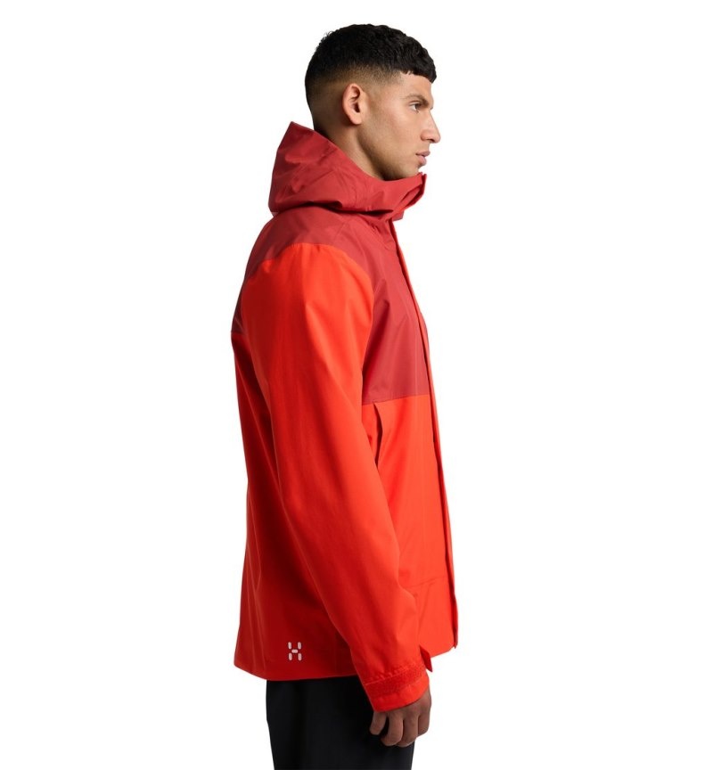 Men's Haglöfs Koyal Proof Jacket Windbreaker Habanero Canada | OZ40-972