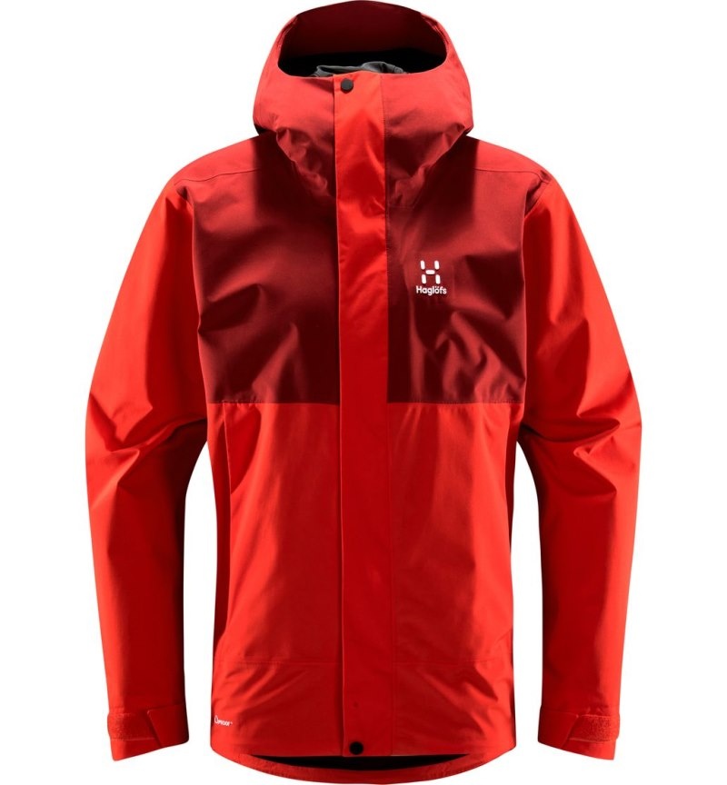 Men's Haglöfs Koyal Proof Jacket Windbreaker Habanero Canada | OZ40-972