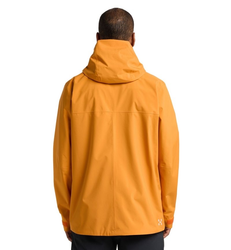 Men's Haglöfs Koyal Proof Jacket Windbreaker Yellow Canada | OD11-773