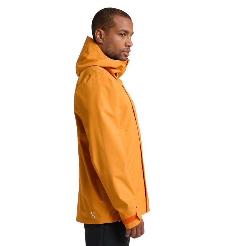 Men's Haglöfs Koyal Proof Jacket Windbreaker Yellow Canada | OD11-773