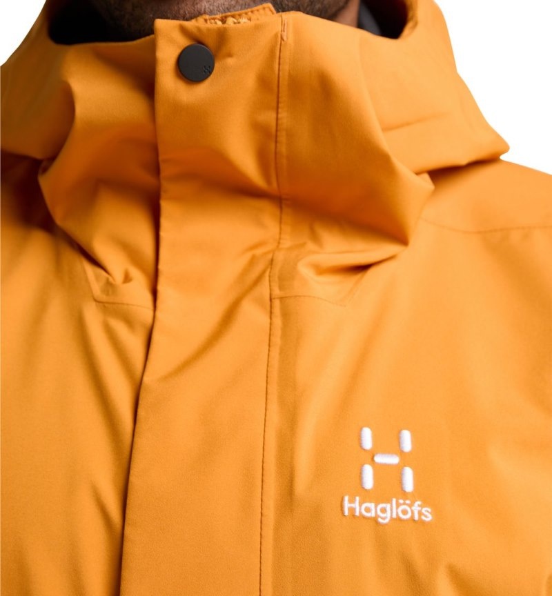 Men's Haglöfs Koyal Proof Jacket Windbreaker Yellow Canada | OD11-773