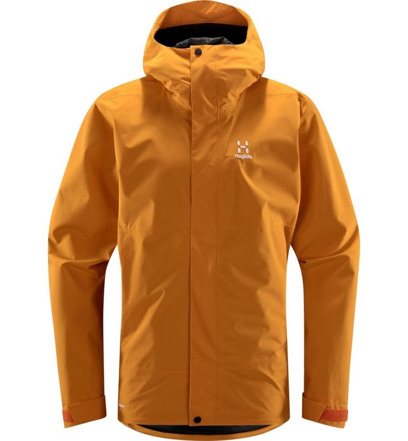 Men's Haglöfs Koyal Proof Jacket Windbreaker Yellow Canada | OD11-773