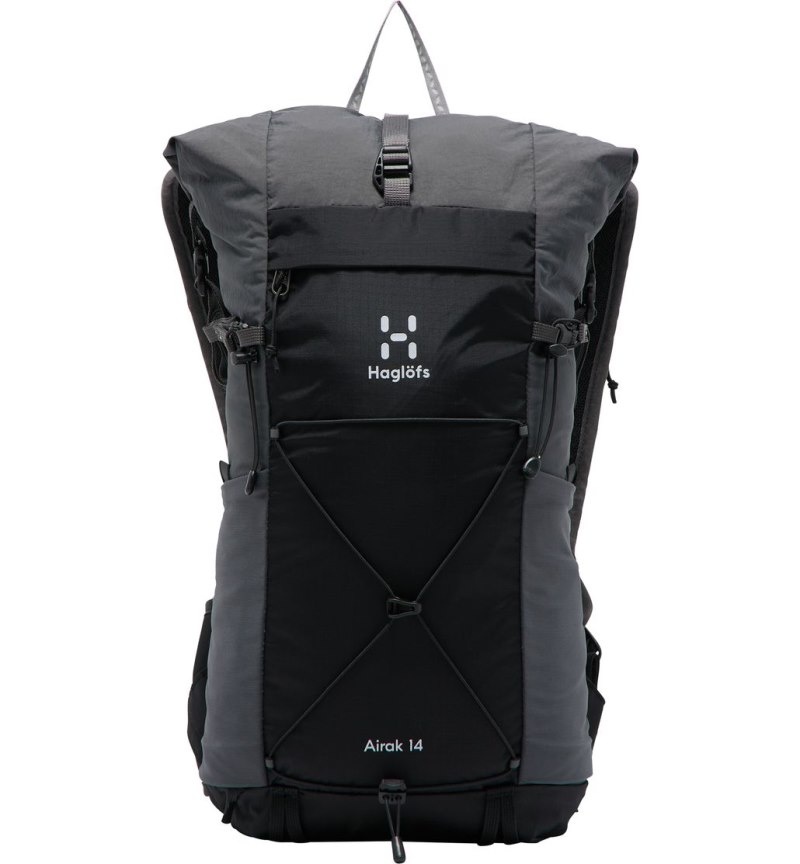 Men's Haglöfs L.I.M Airak 14 Hiking Backpacks Black / Magnetite Canada | TF40-207