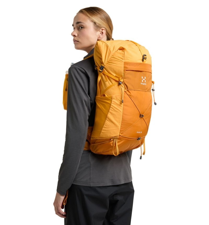 Men's Haglöfs L.I.M Airak 24 Hiking Backpacks Yellow / Yellow Canada | RH43-598