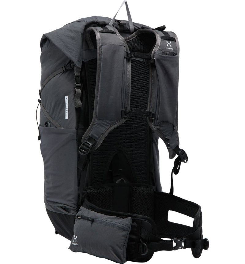 Men's Haglöfs L.I.M Airak 38 Hiking Backpacks Black / Magnetite Canada | NR02-154