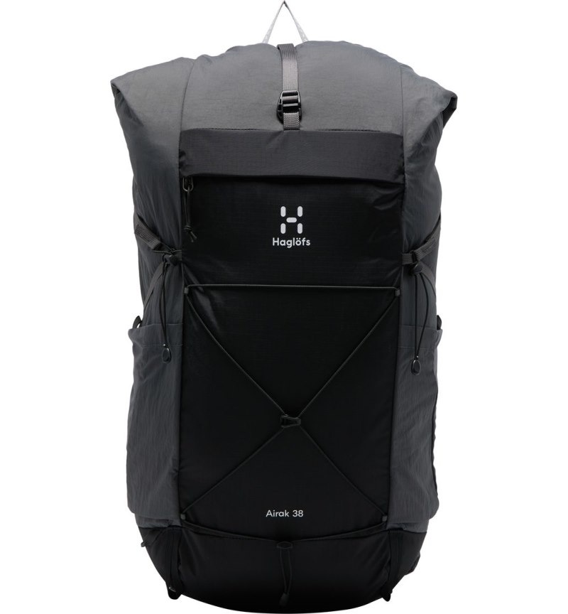 Men's Haglöfs L.I.M Airak 38 Hiking Backpacks Black / Magnetite Canada | NR02-154