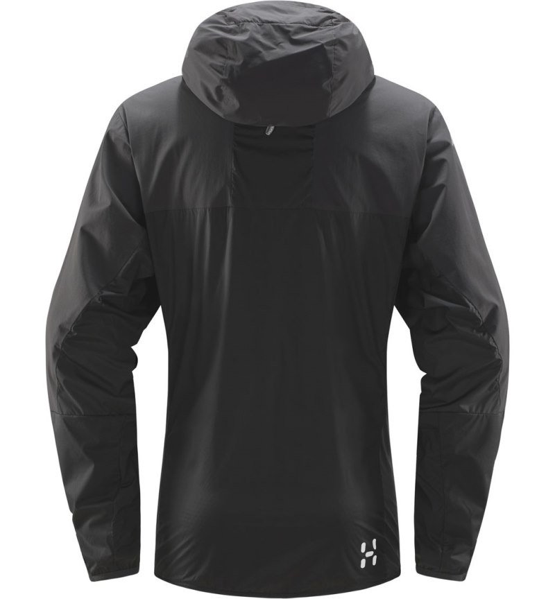 Men's Haglöfs L.I.M Alpha Hood Windbreaker Magnetite Canada | TV96-019