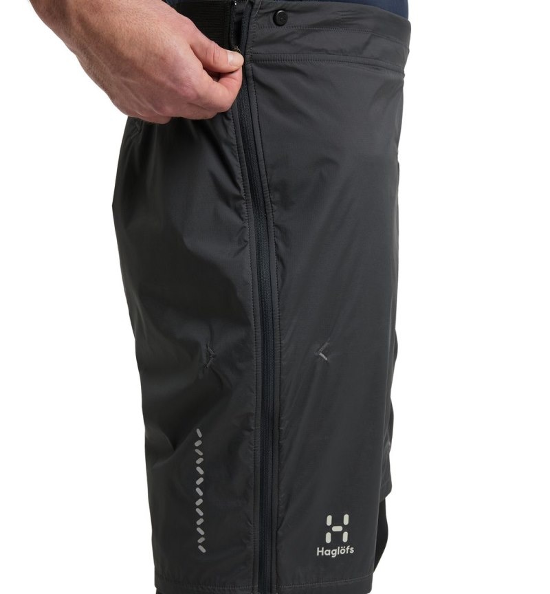 Men's Haglöfs L.I.M Alpha Shorts Windproof Trousers Magnetite Canada | JY26-181