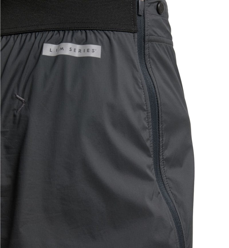 Men's Haglöfs L.I.M Alpha Shorts Windproof Trousers Magnetite Canada | JY26-181