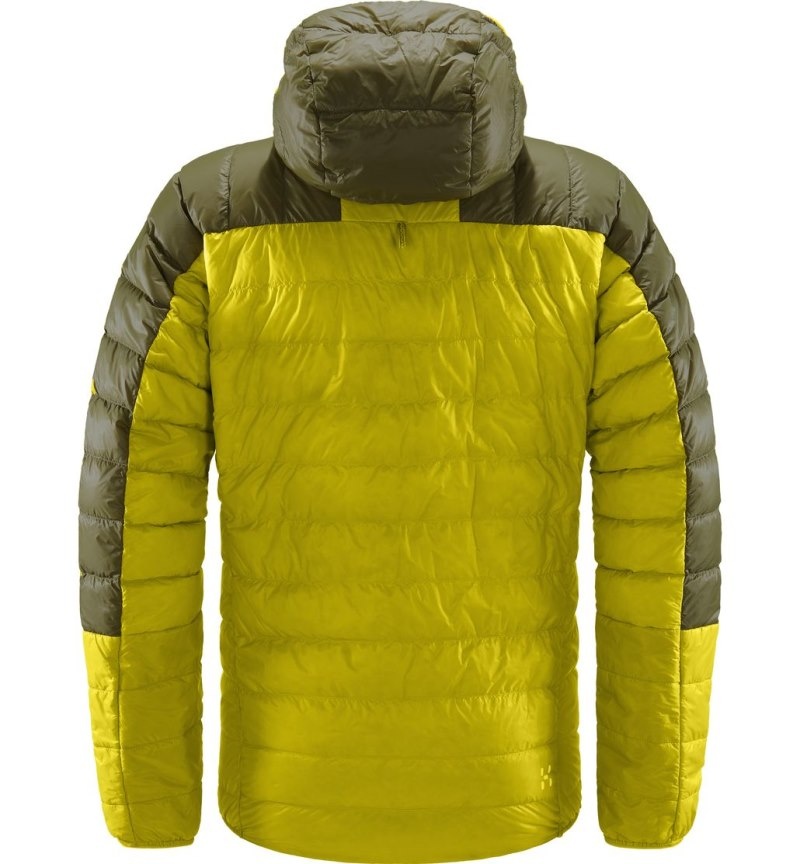 Men's Haglöfs L.I.M Down Hood Insulated Jackets Aurora / Olive Green Canada | SJ90-111