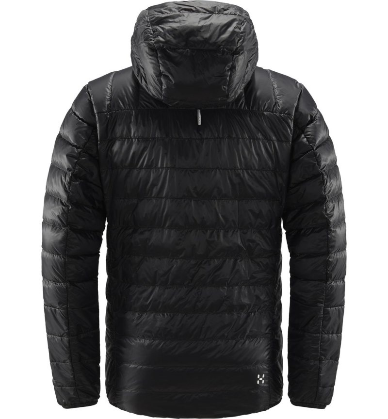 Men's Haglöfs L.I.M Down Hood Insulated Jackets Black Canada | ME99-749