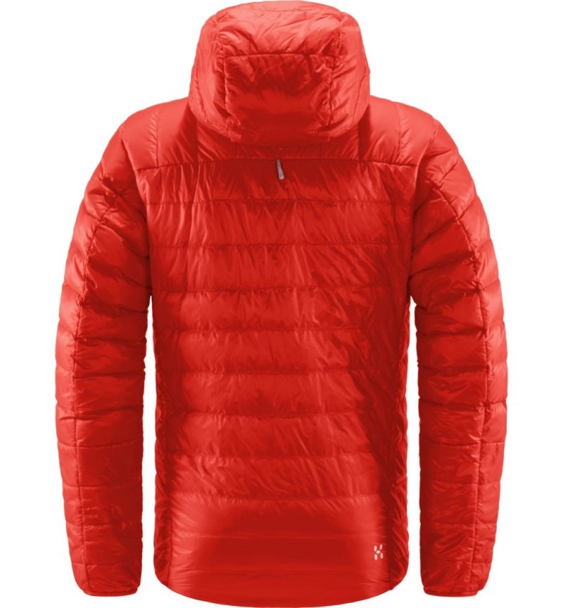 Men's Haglöfs L.I.M Down Hood Insulated Jackets Habanero Canada | SZ27-695