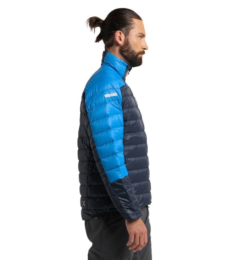 Men's Haglöfs L.I.M Down Jacket Insulated Jackets Blue / Blue Canada | DA51-454