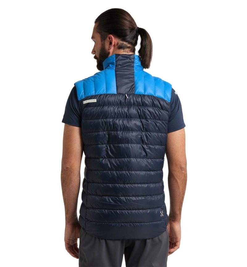 Men's Haglöfs L.I.M Down Vest Insulated Jackets Blue / Blue Canada | SE28-471