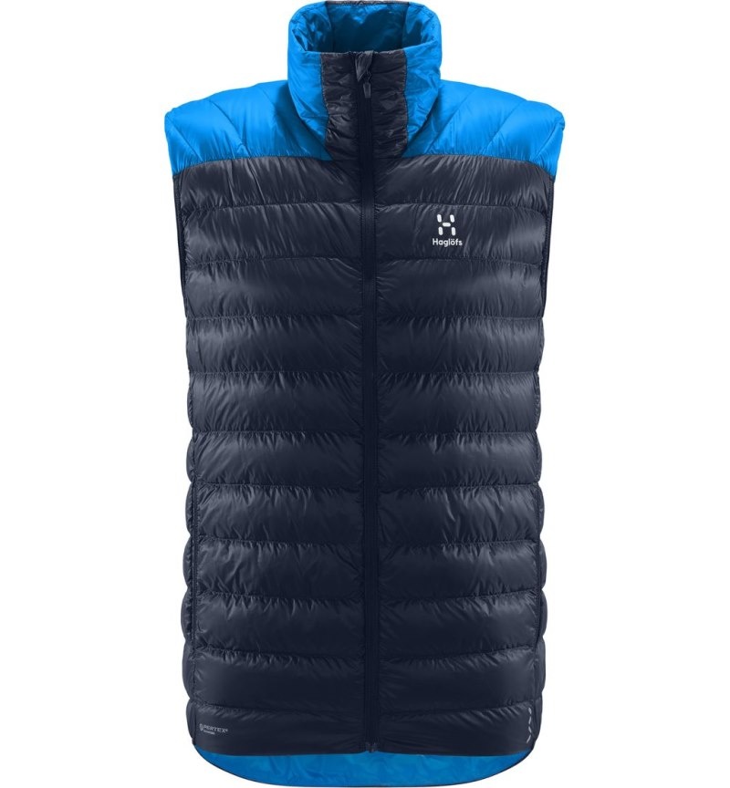 Men's Haglöfs L.I.M Down Vest Insulated Jackets Blue / Blue Canada | SE28-471