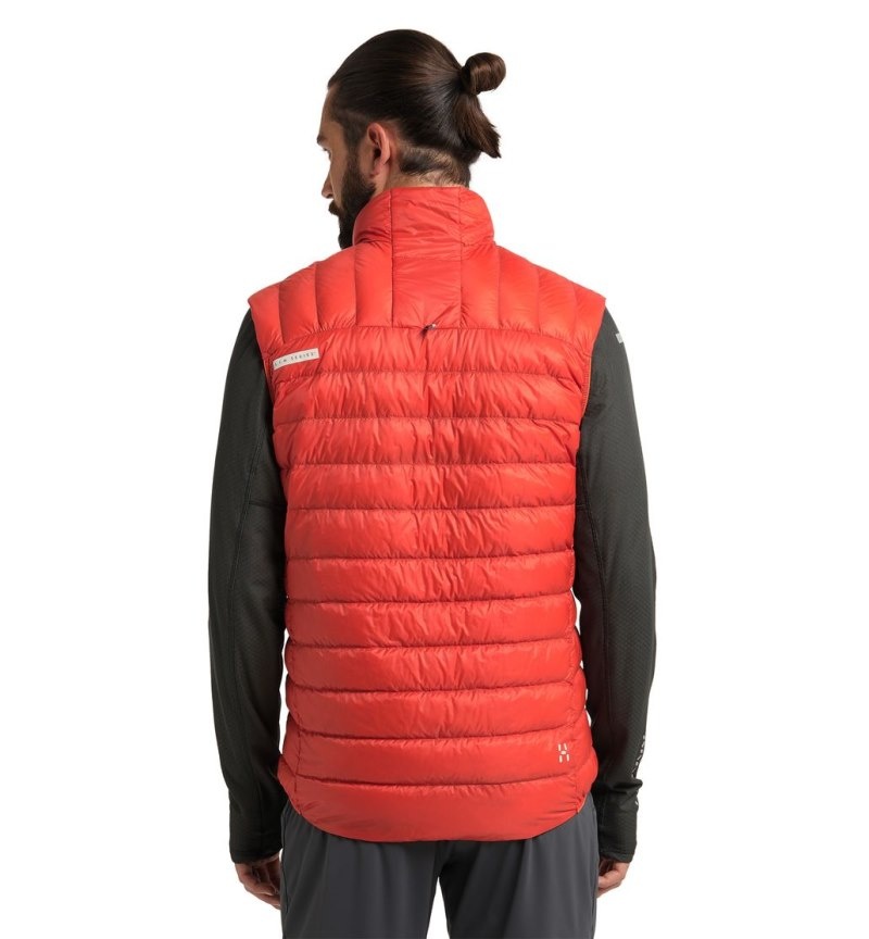 Men's Haglöfs L.I.M Down Vest Insulated Jackets Habanero Canada | NZ78-548