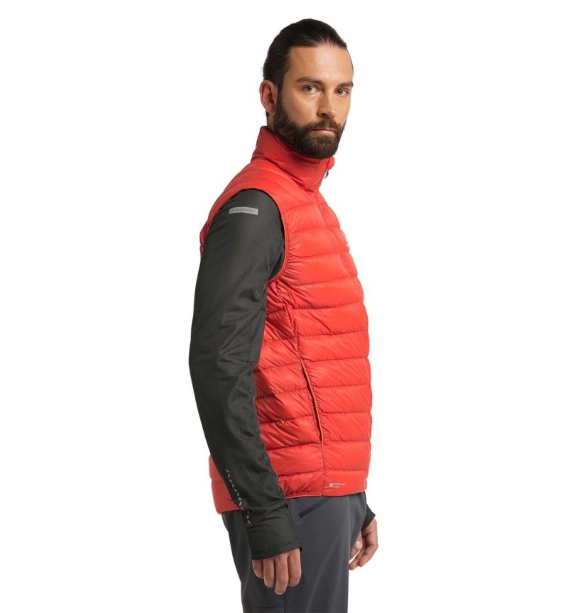 Men's Haglöfs L.I.M Down Vest Insulated Jackets Habanero Canada | NZ78-548