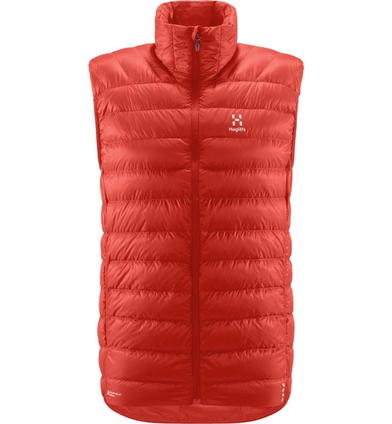 Men's Haglöfs L.I.M Down Vest Insulated Jackets Habanero Canada | NZ78-548