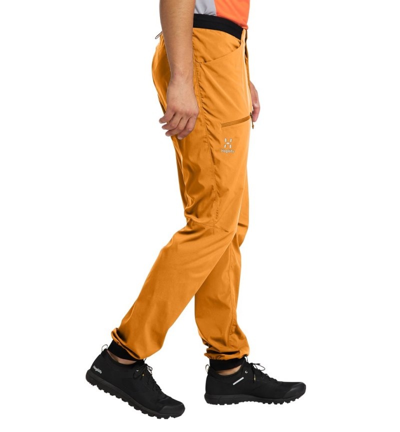 Men's Haglöfs L.I.M Fuse Pant Hiking Trousers Yellow Canada | EA34-453