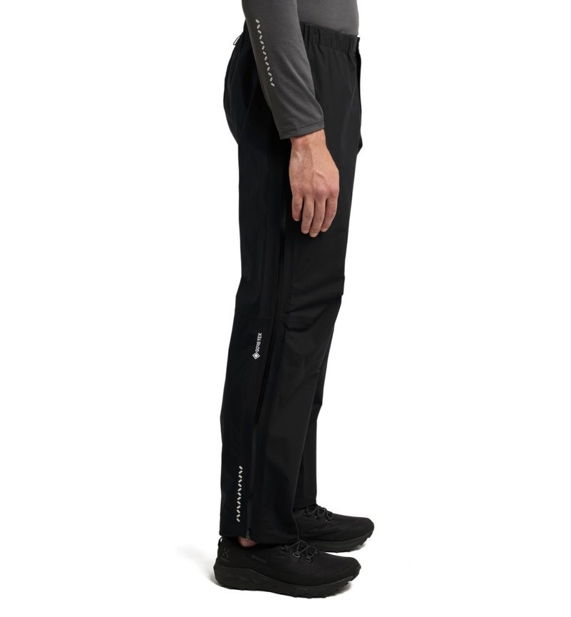 Men's Haglöfs L.I.M GTX Pant Waterproof Trousers Black Canada | RX49-237