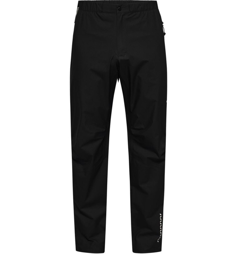 Men's Haglöfs L.I.M GTX Pant Waterproof Trousers Black Canada | RX49-237