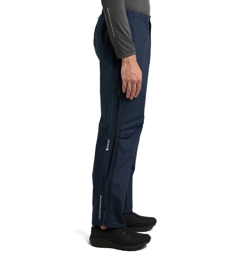 Men's Haglöfs L.I.M GTX Pant Waterproof Trousers Blue Canada | XB15-687