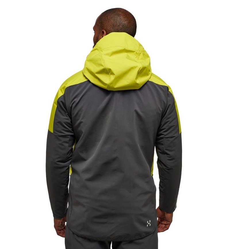 Men's Haglöfs L.I.M Hybrid Touring Hood Windbreaker Aurora / Magnetite Canada | MP60-253