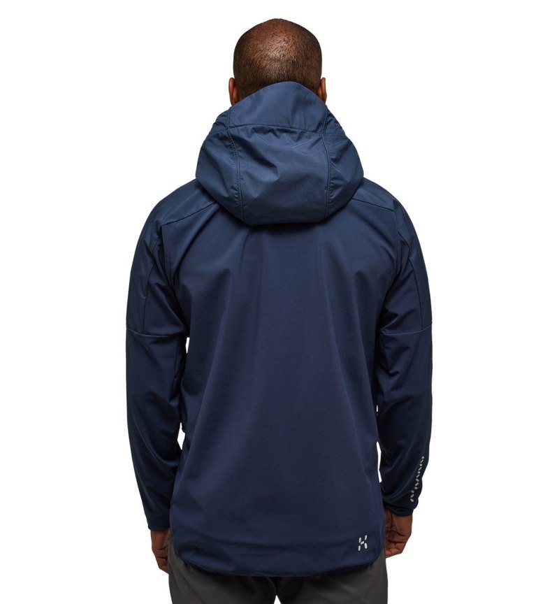 Men's Haglöfs L.I.M Hybrid Touring Hood Windbreaker Blue Canada | ZC72-778