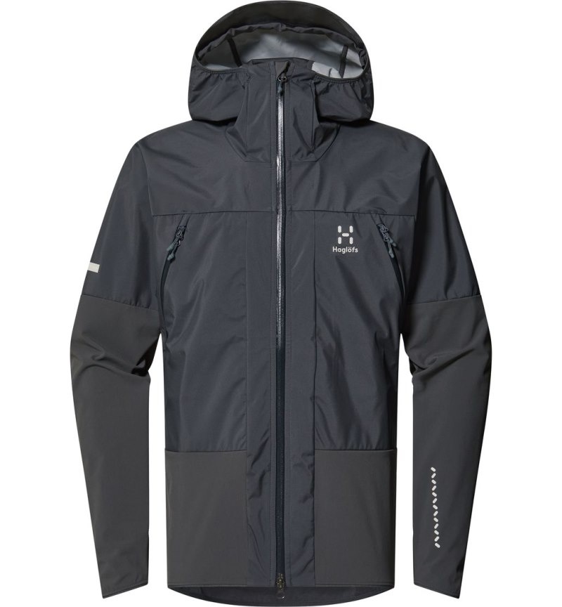 Men's Haglöfs L.I.M Hybrid Touring Hood Windbreaker Magnetite Canada | YY56-646