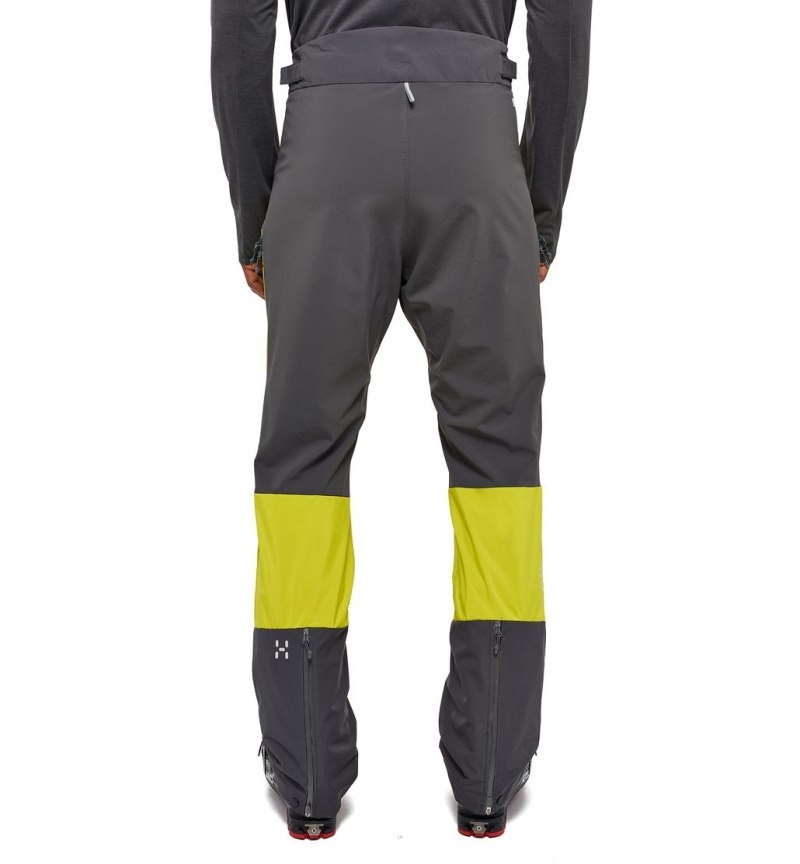 Men's Haglöfs L.I.M Hybrid Touring Pant Softshell Trousers Aurora / Magnetite Canada | QP84-074