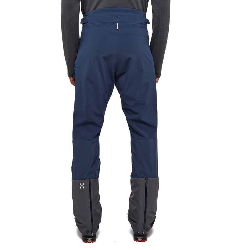 Men's Haglöfs L.I.M Hybrid Touring Pant Softshell Trousers Blue Canada | QE28-303