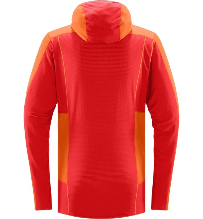 Men's Haglöfs L.I.M Mid Fast Hood Fleece Jackets Orange Canada | IE93-093