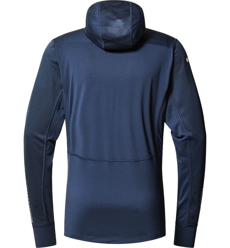 Men's Haglöfs L.I.M Mid Multi Hood Fleece Jackets Blue Canada | QK78-400