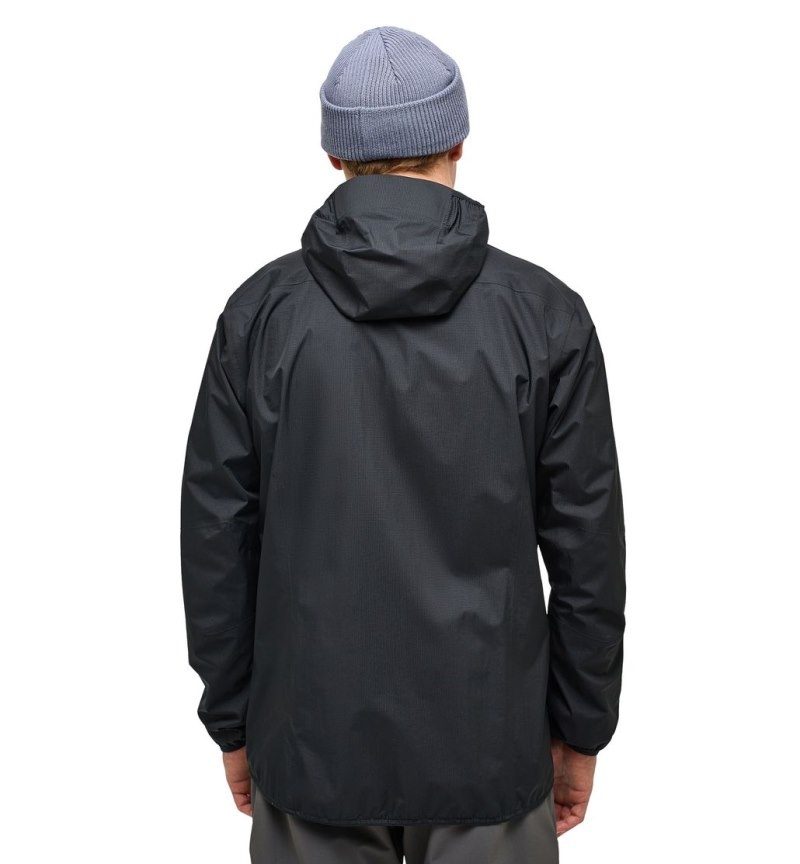 Men's Haglöfs L.I.M Proof Jacket Windbreaker Black Canada | SI31-127