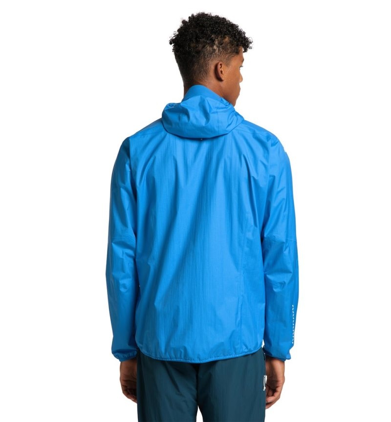 Men's Haglöfs L.I.M Proof Jacket Windbreaker Blue Canada | GS29-718