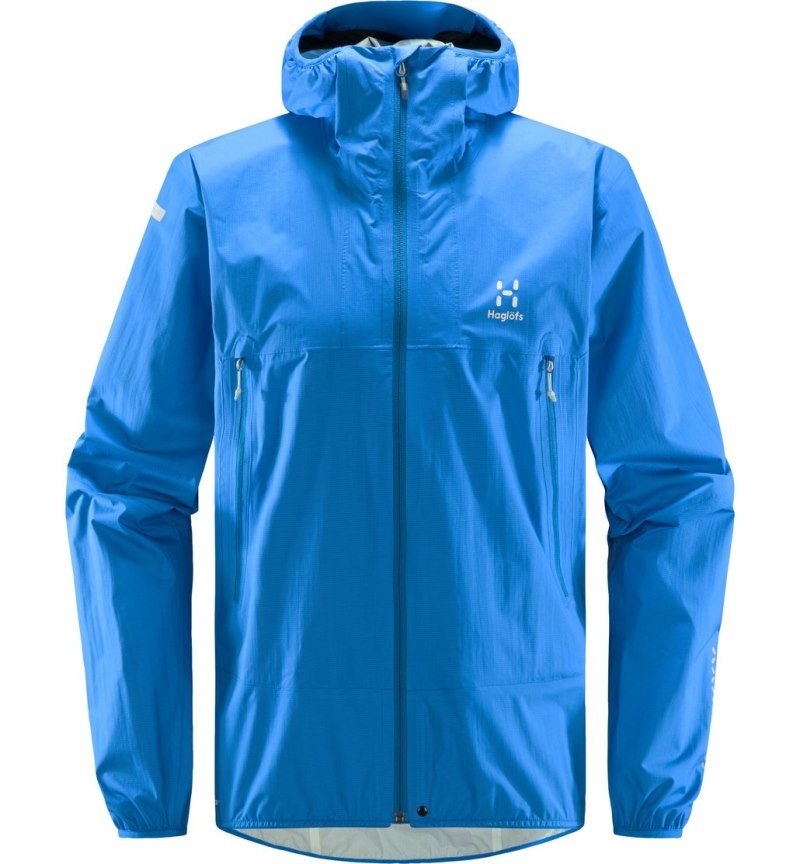 Men's Haglöfs L.I.M Proof Jacket Windbreaker Blue Canada | GS29-718