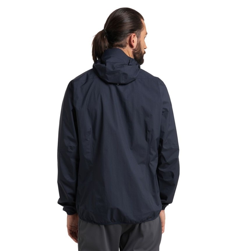 Men's Haglöfs L.I.M Proof Jacket Windbreaker Blue Canada | EZ29-714