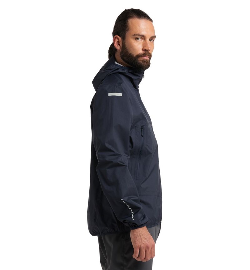 Men's Haglöfs L.I.M Proof Jacket Windbreaker Blue Canada | EZ29-714