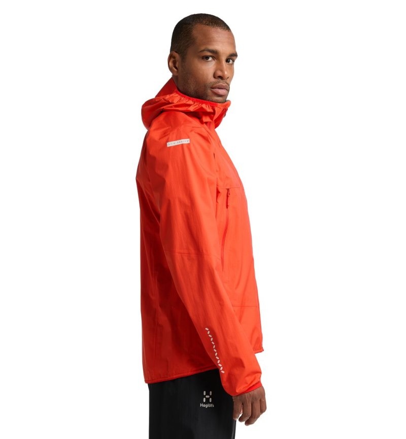 Men's Haglöfs L.I.M Proof Jacket Windbreaker Habanero Canada | TF74-769