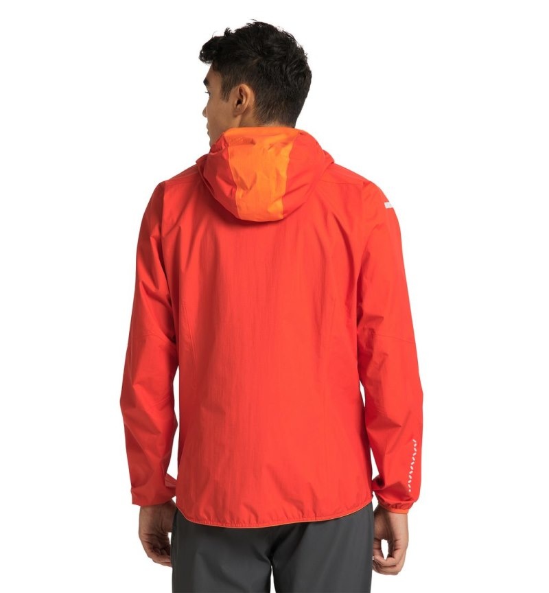 Men's Haglöfs L.I.M Proof Jacket Windbreaker Habanero / Orange Canada | SS10-209