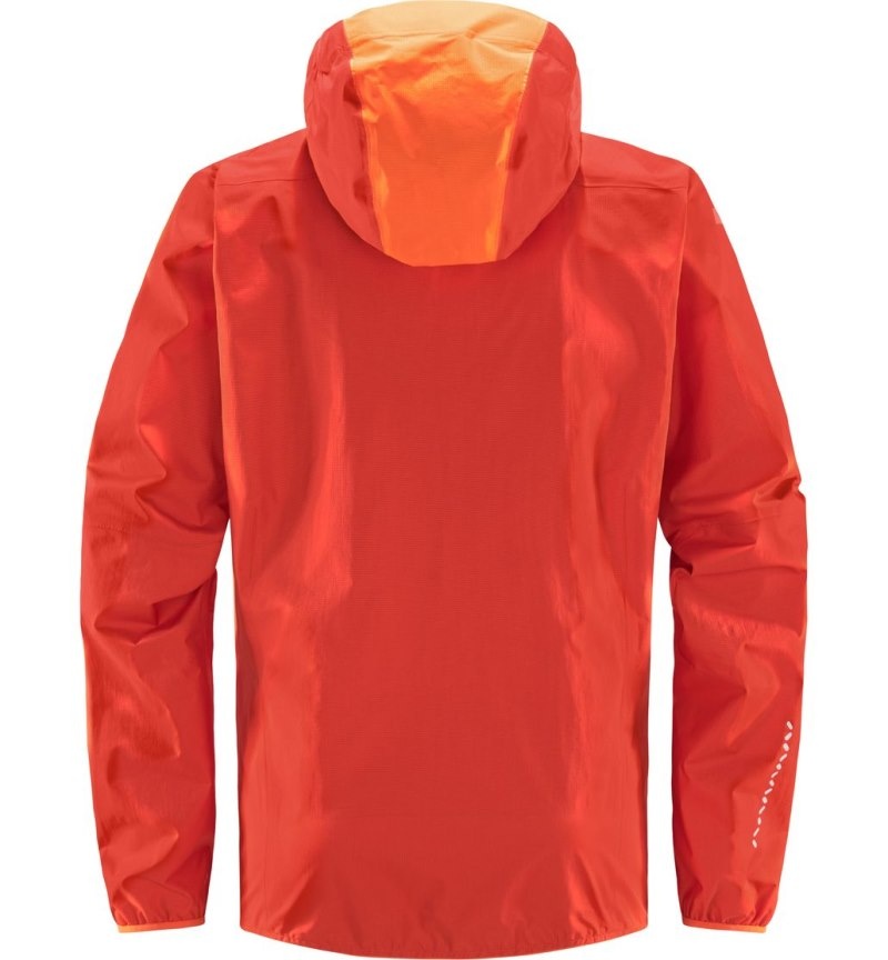 Men's Haglöfs L.I.M Proof Jacket Windbreaker Habanero / Orange Canada | SS10-209