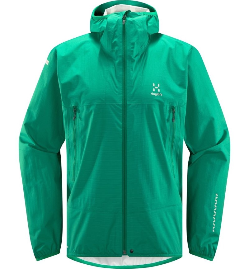 Men's Haglöfs L.I.M Proof Jacket Windbreaker Green Canada | UR28-640