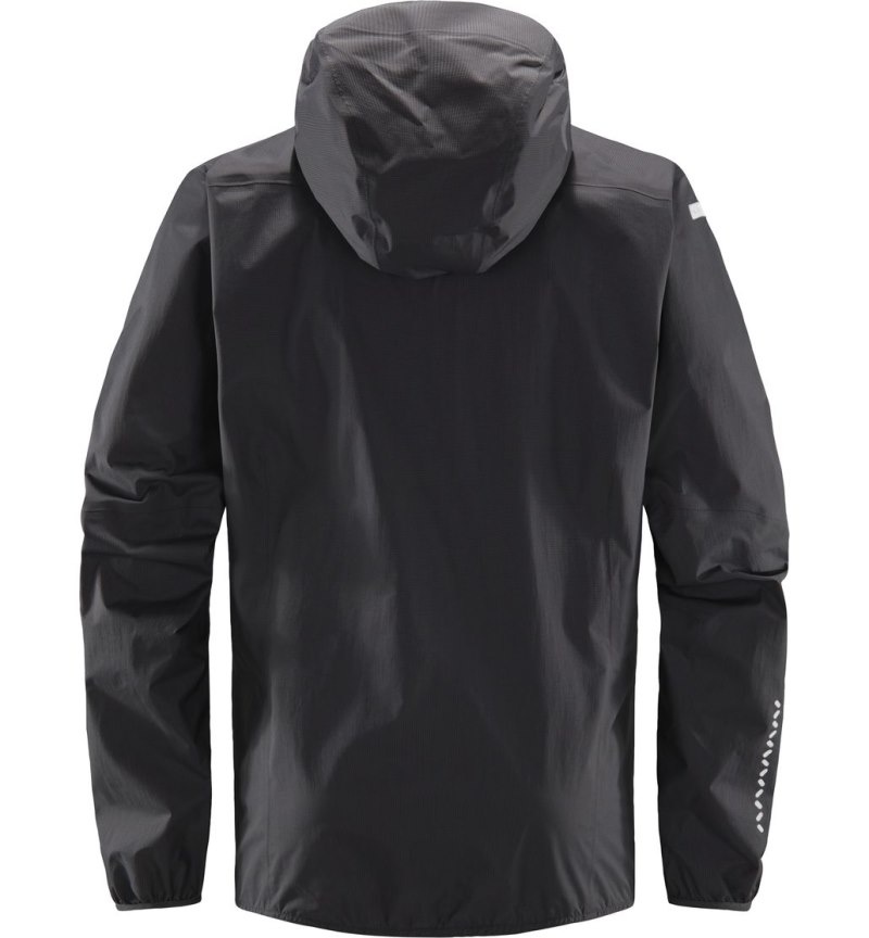 Men's Haglöfs L.I.M Proof Jacket Windbreaker Magnetite Canada | NI60-457