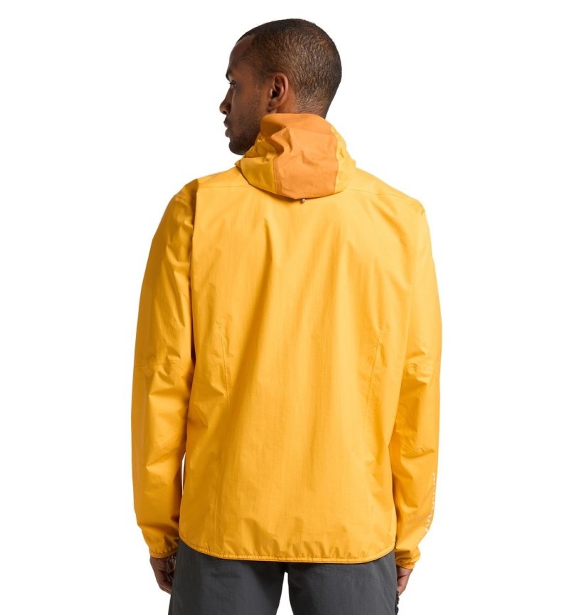 Men's Haglöfs L.I.M Proof Jacket Windbreaker Yellow / Yellow Canada | CH05-994