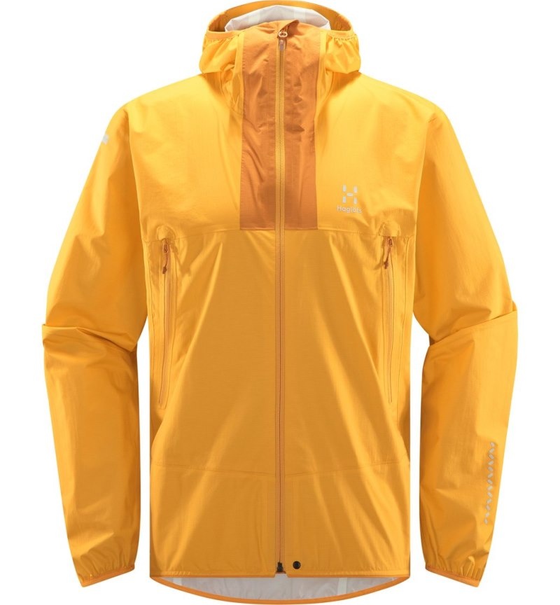 Men's Haglöfs L.I.M Proof Jacket Windbreaker Yellow / Yellow Canada | CH05-994