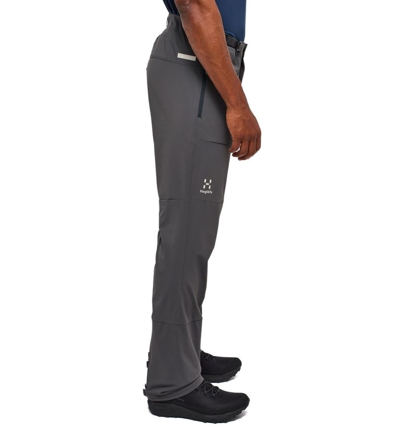 Men's Haglöfs L.I.M Quiver Pant Softshell Trousers Magnetite Canada | BQ51-692